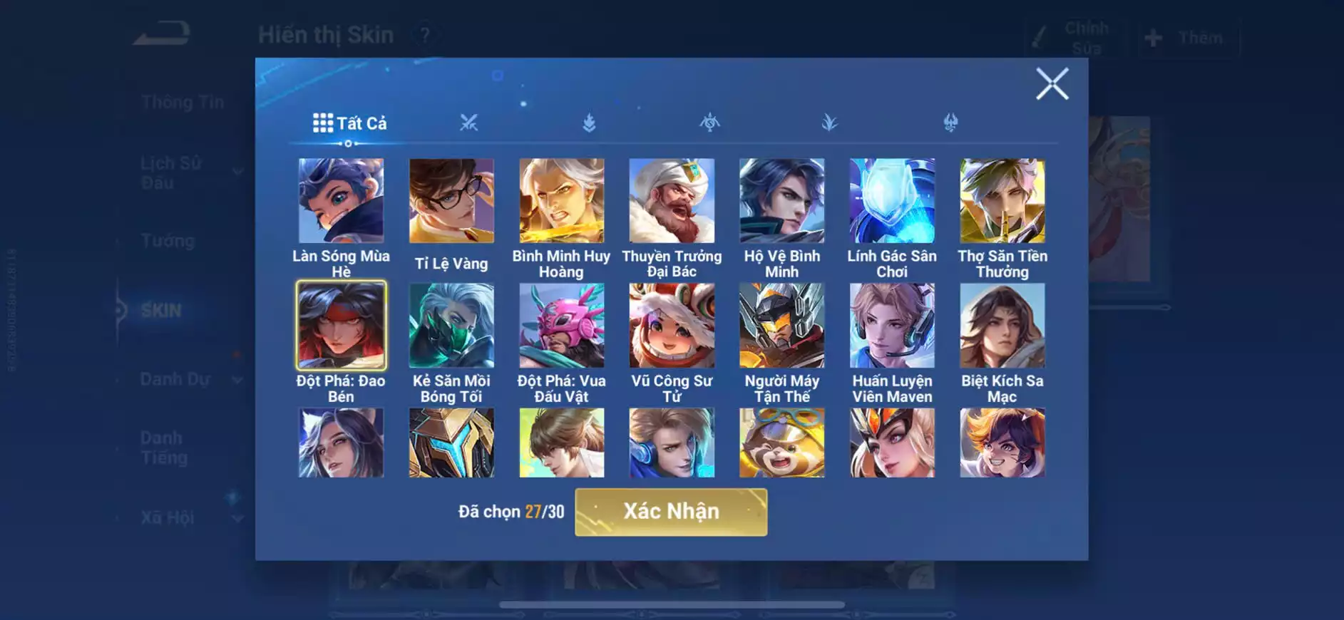 Ảnh Acc vip 6 190 skin