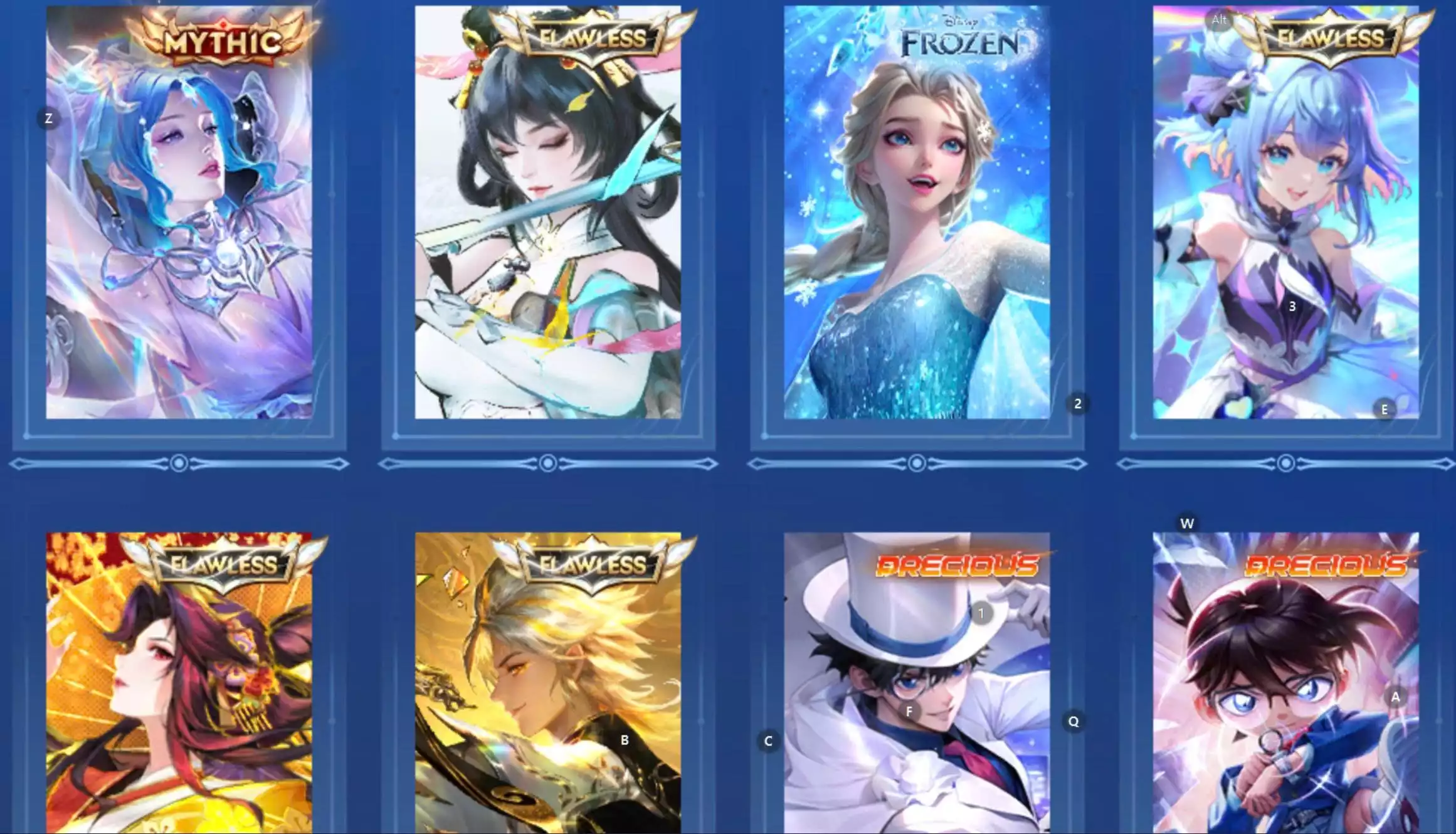 Acc global login infnite giao mail 5 vô song 1 đá, 4 skin gacha hợp tác  Siêu nhiều truyền thuyết 3 load nền truyền thuyết