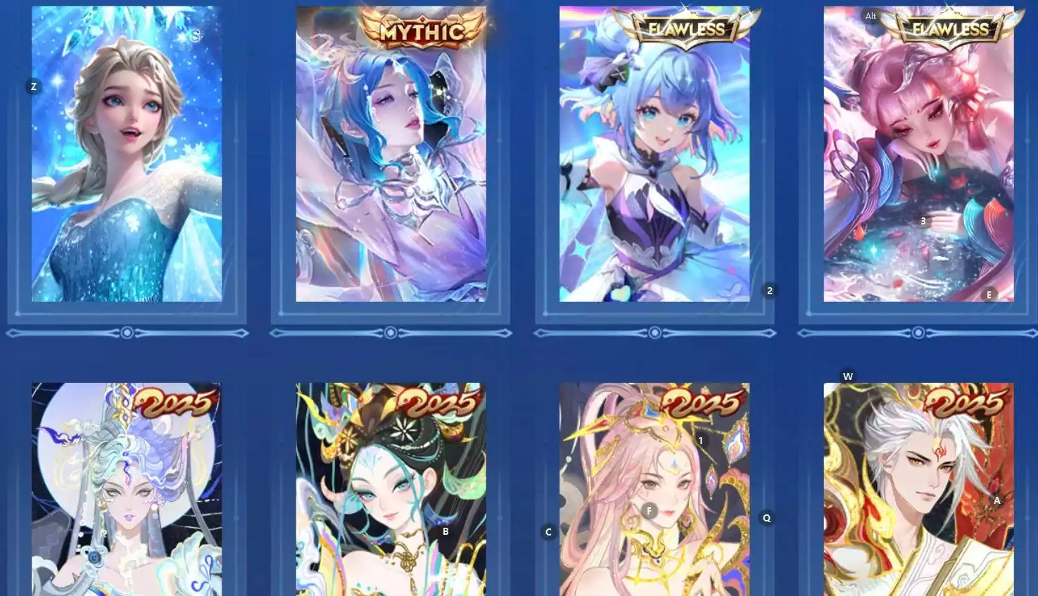 Acc glb infinite giao mail 3 vô song 1 đá siêu nhiều skin hiếm Toàn nữ là nữ