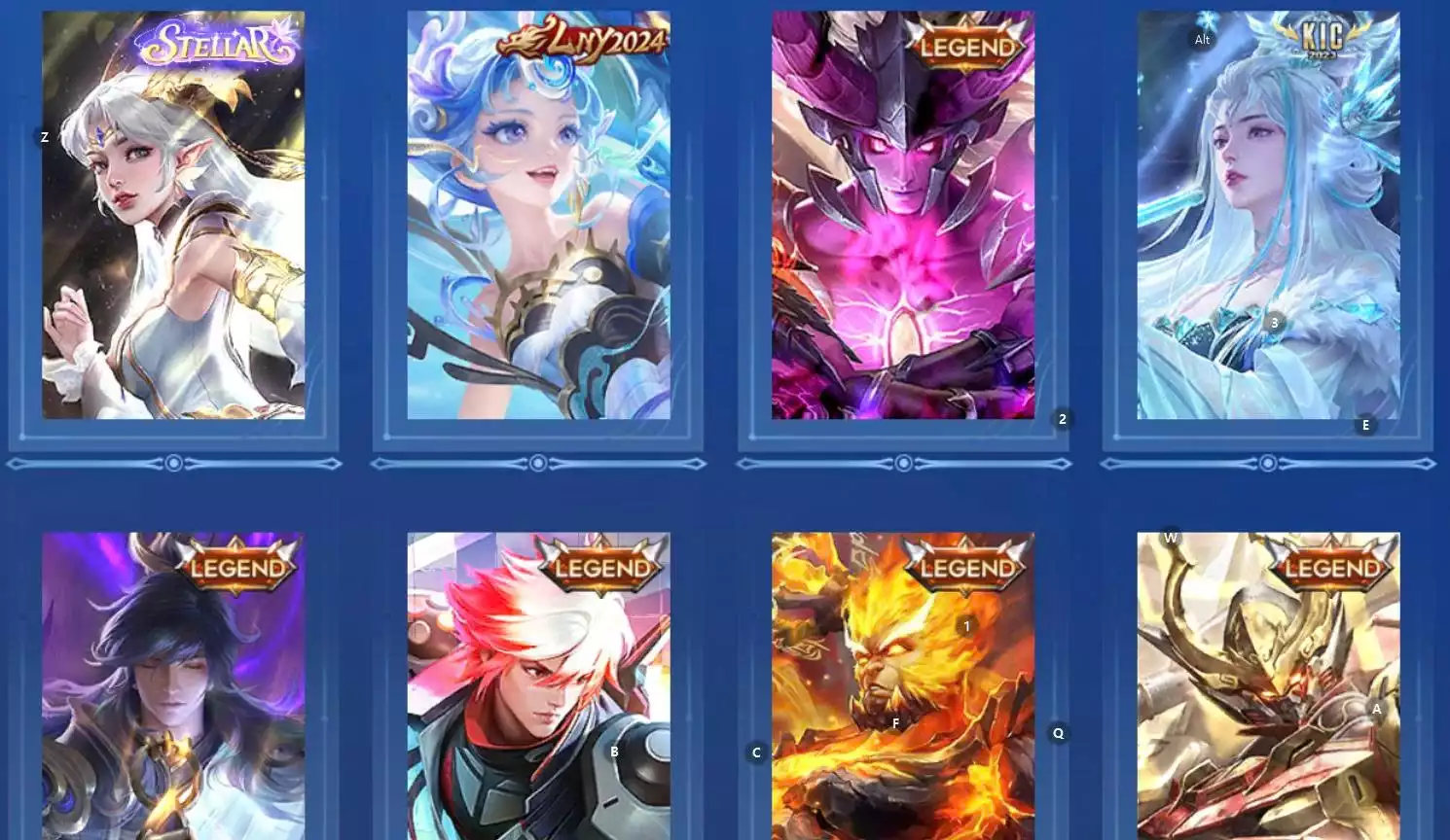 Ảnh Acc glb infinite giao mail 3 vô song 1 đá siêu nhiều skin hiếm Toàn nữ là nữ