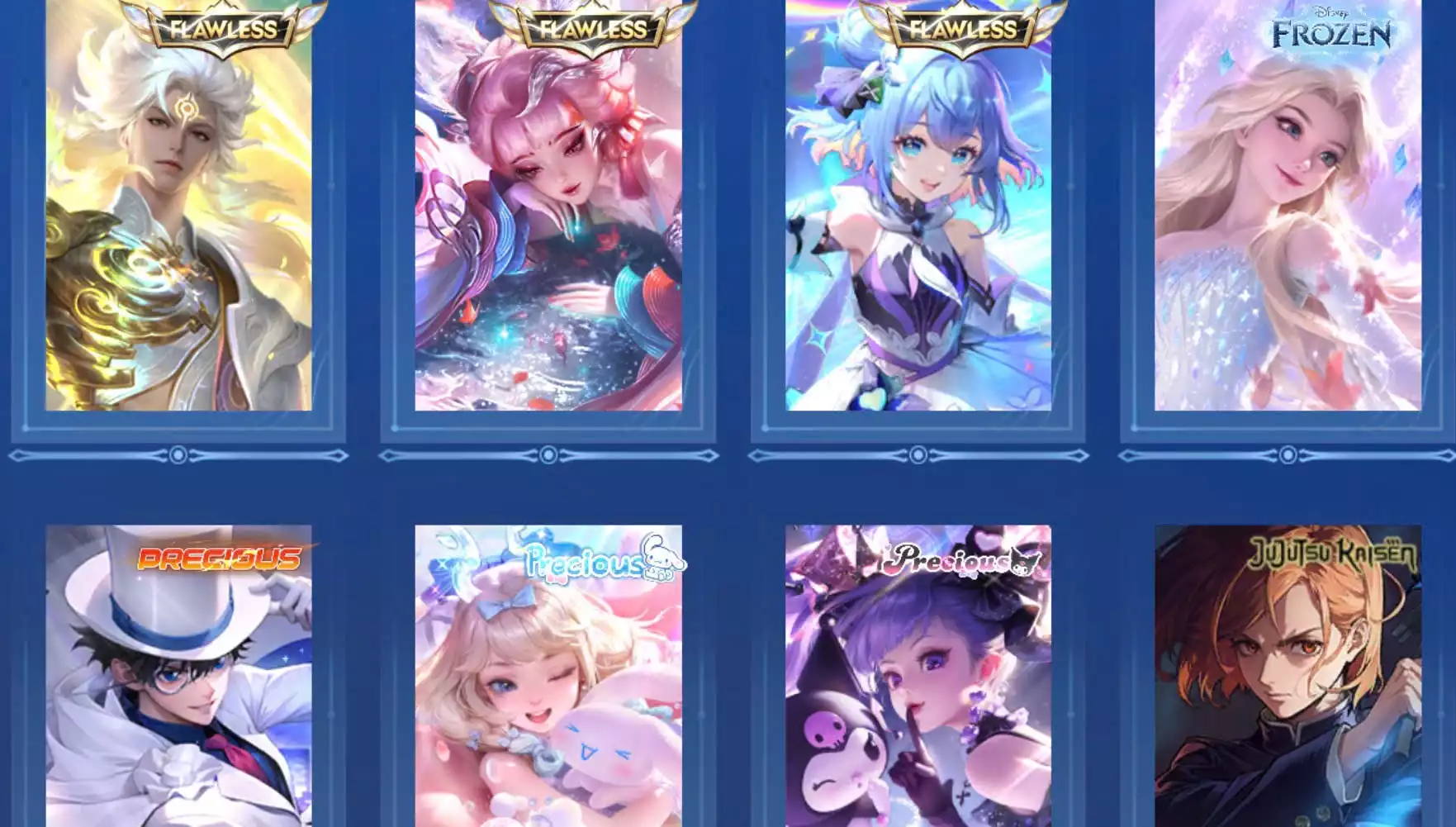 Ảnh Acc global login infinite giao mail 4 vô song 2 đá quý (1 đá chưa đổi) Nhiều skin limited siêu hiếm