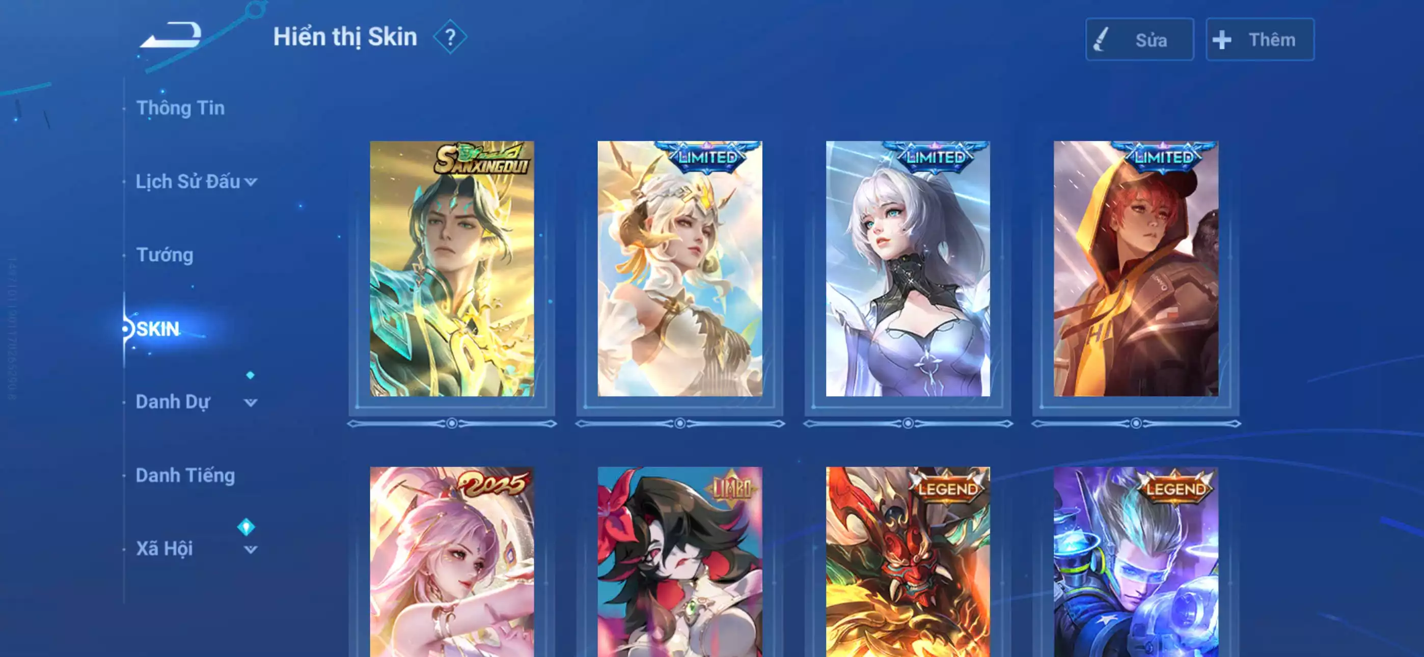 Ảnh Acc sinh ra cho ae đập đá đây Acc glb login infinite giao mail Dư 3 viên đá, 1 vô song, 3 trân phẩm Skin truyền thuyết các thứ