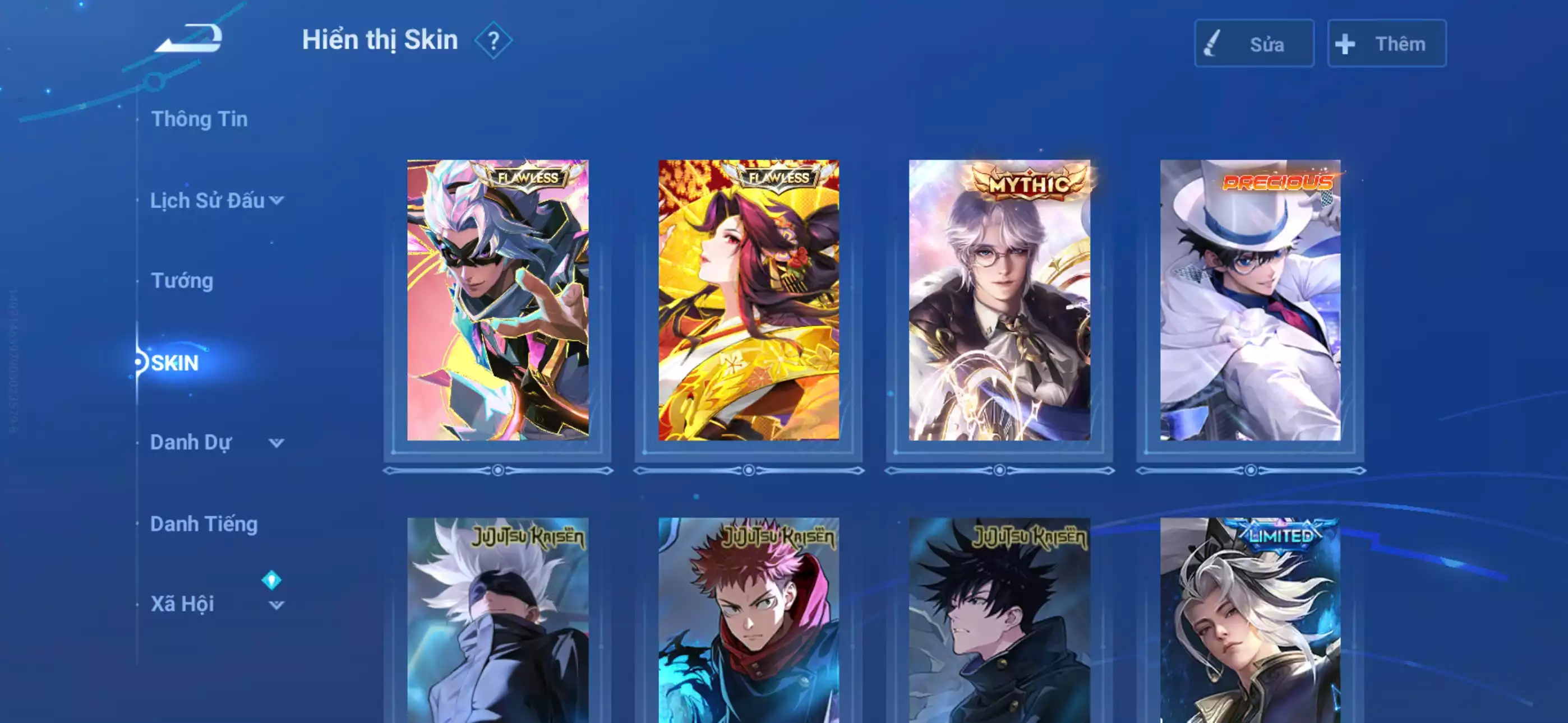 Acc global login infinite 2 vô song 1 đá, 4 trân phẩm 3 skin jjk, 24 skin truyền thuyết