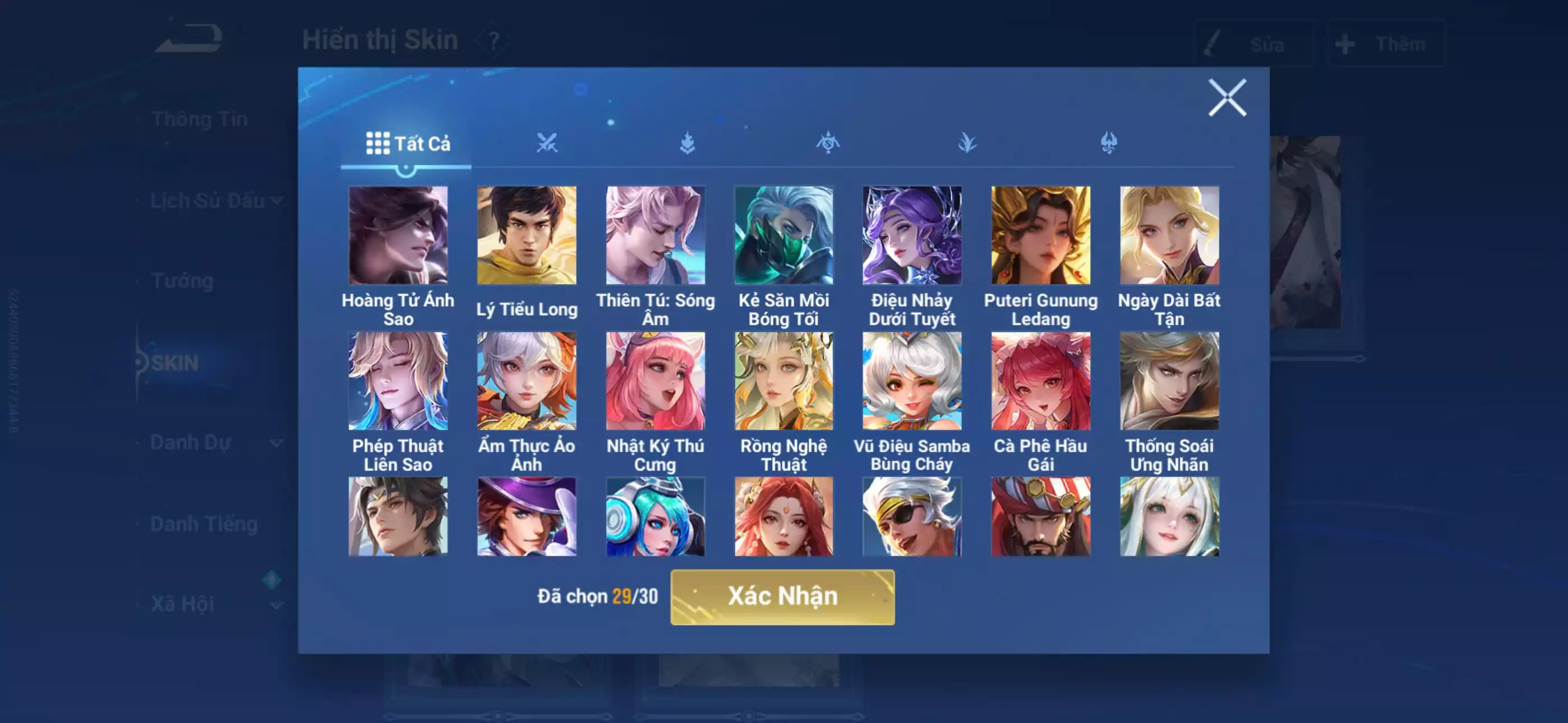 Ảnh Acc global login infinite giao mail 2 vô song 2 đá, 4 skin trân phẩm hợp tác Hơn 20 skin truyền thuyết siêu víp