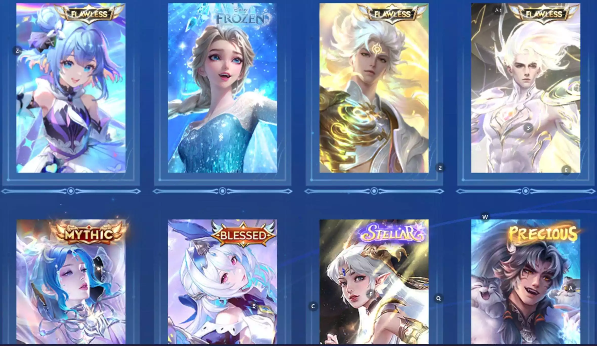 acc global login infinite giao mail  4 skin vô song 1 đá quý kẹp nhiều skin nữ khá ổn