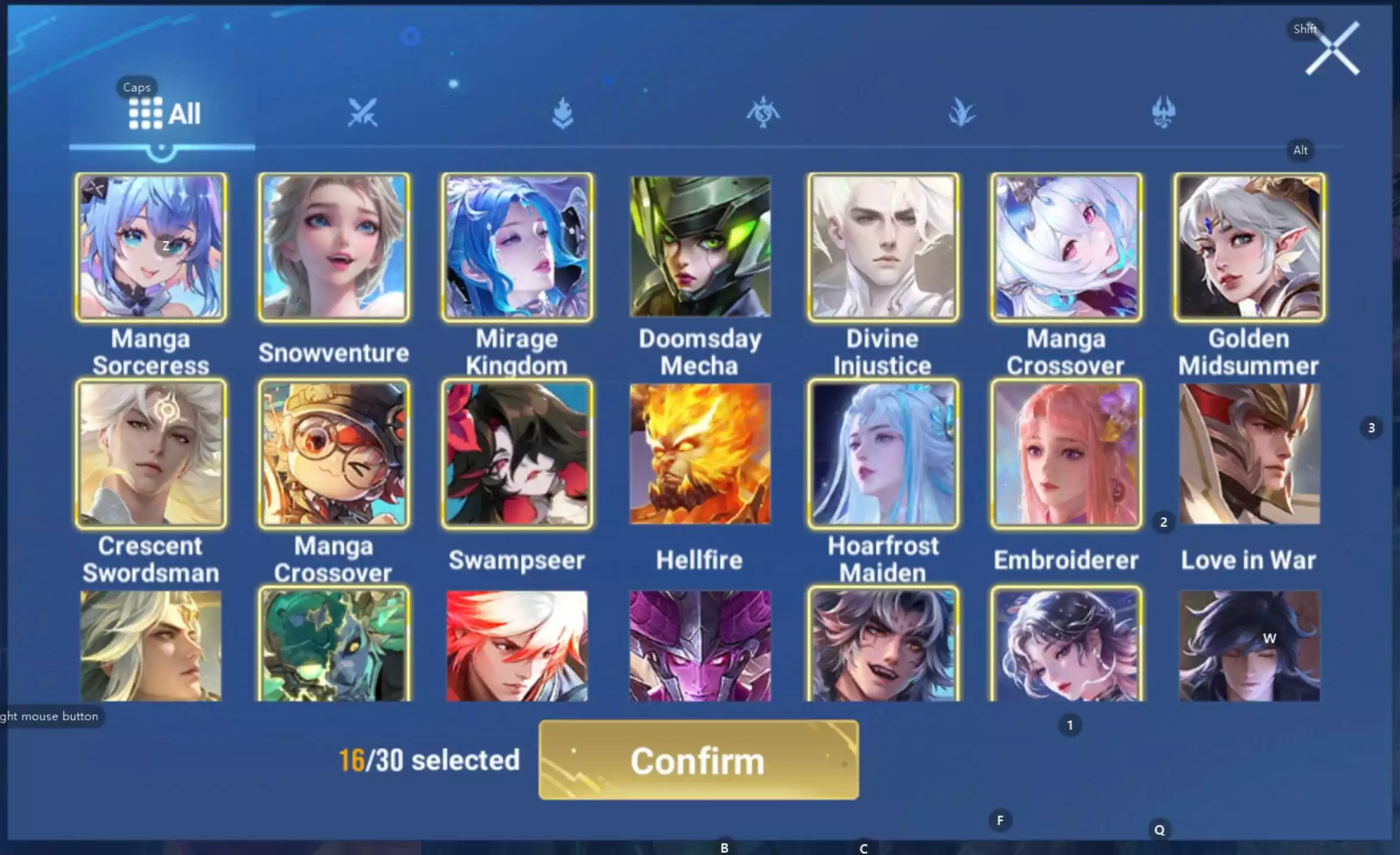 Ảnh acc global login infinite giao mail  4 skin vô song 1 đá quý kẹp nhiều skin nữ khá ổn