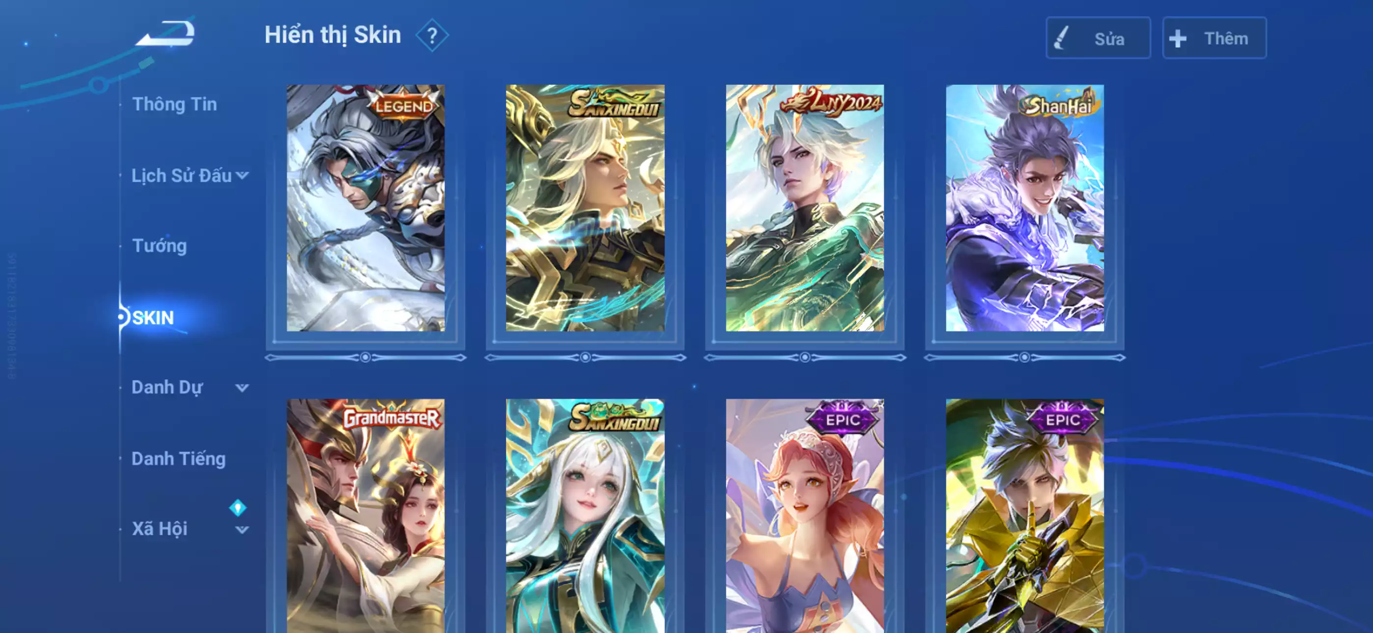 Ảnh Login infinite giao mail. 1 vô song, 9 skin limited siêu vjp