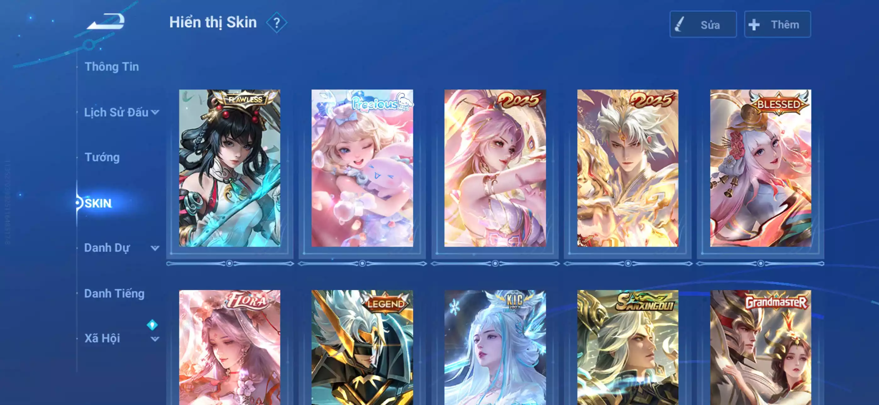 acc global infinite giao mail 1 vô song, 1 gacha, kẹp vài skin truyền thuyết đep