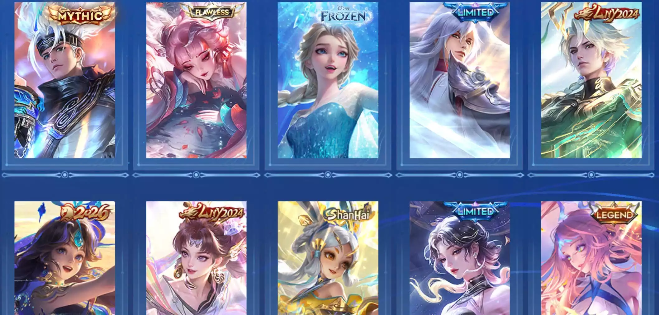 Acc glb infinite  1 đá 2 vô song  Nhiều skin tết đẹp