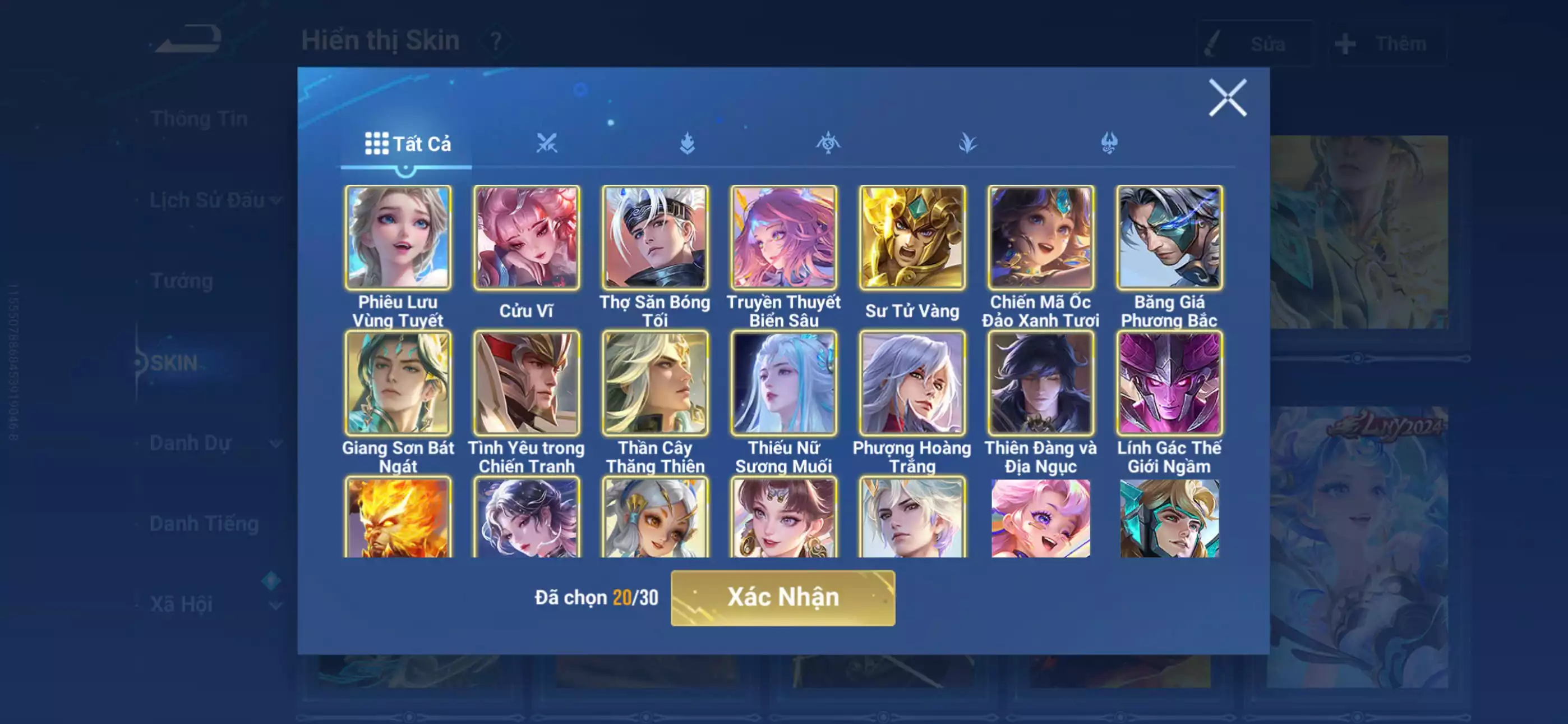 Ảnh Acc glb infinite  1 đá 2 vô song  Nhiều skin tết đẹp