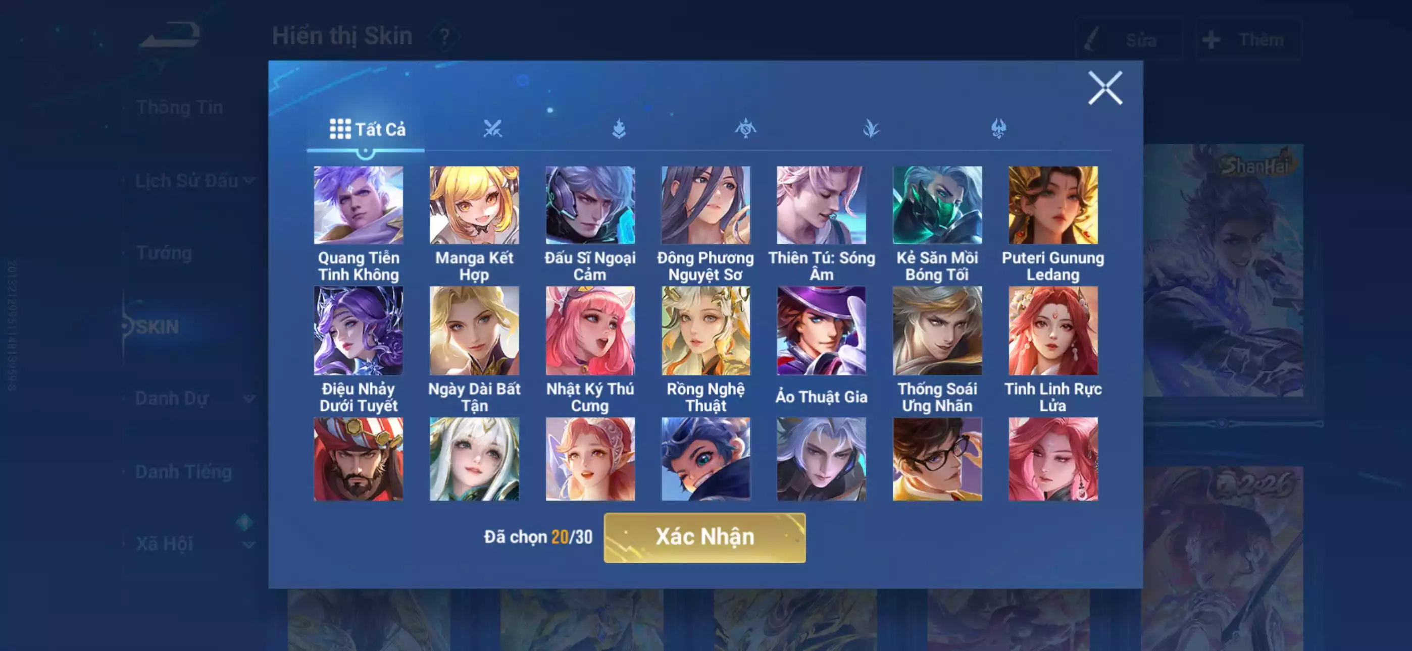 Ảnh Acc glb infinite giao mail 1 đá 1 vô song Full tết 2024,2025,tiga,kẹp vài skin sơn hải
