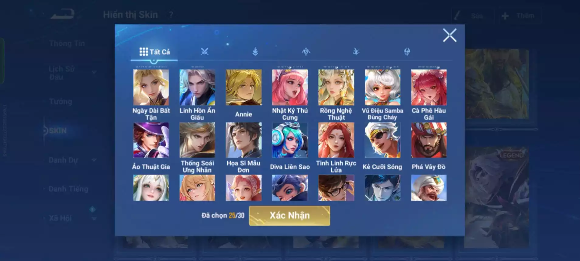 Ảnh Acc glb login wechat k lỗi 3 vô song 1 đá lữ bố 5 skin limit hợp tac Hơn chục skin legend limited nữa