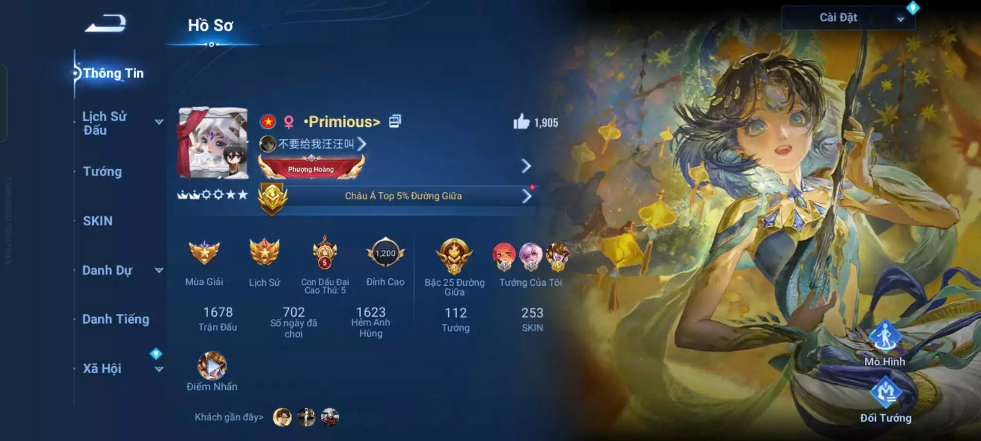 Ảnh Acc glb login wechat k lỗi 3 vô song 1 đá lữ bố 5 skin limit hợp tac Hơn chục skin legend limited nữa