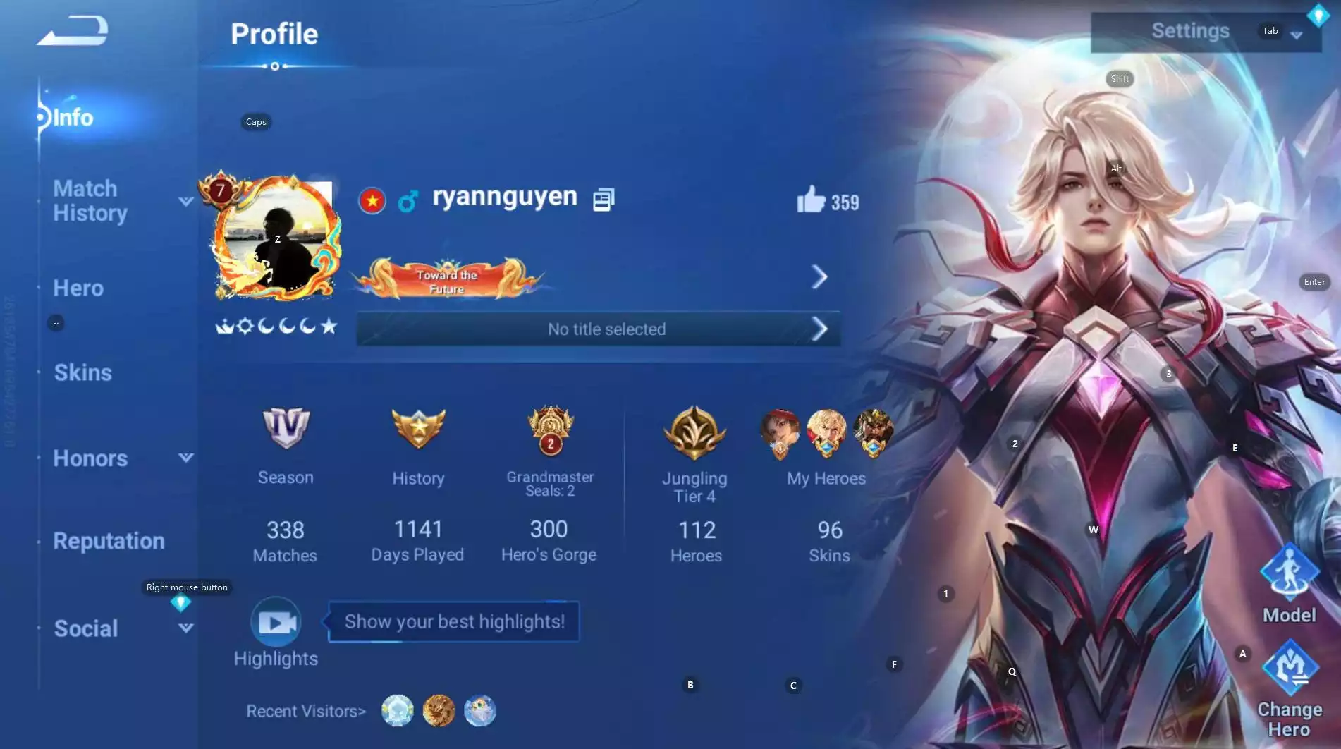 Ảnh acc glb 1 vô song, kèm siêu nhiều skin legend limited