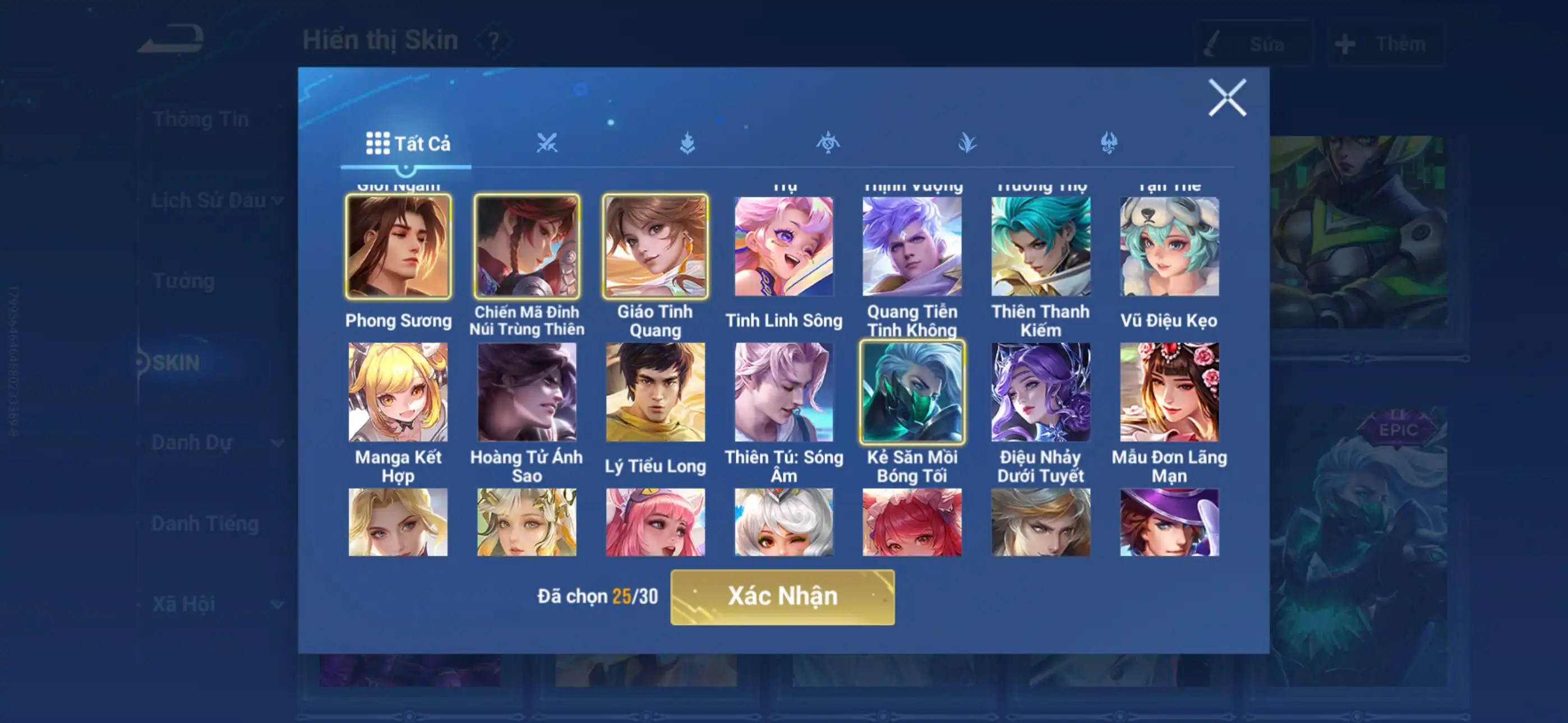 Ảnh Acc glb infinite 217 skin