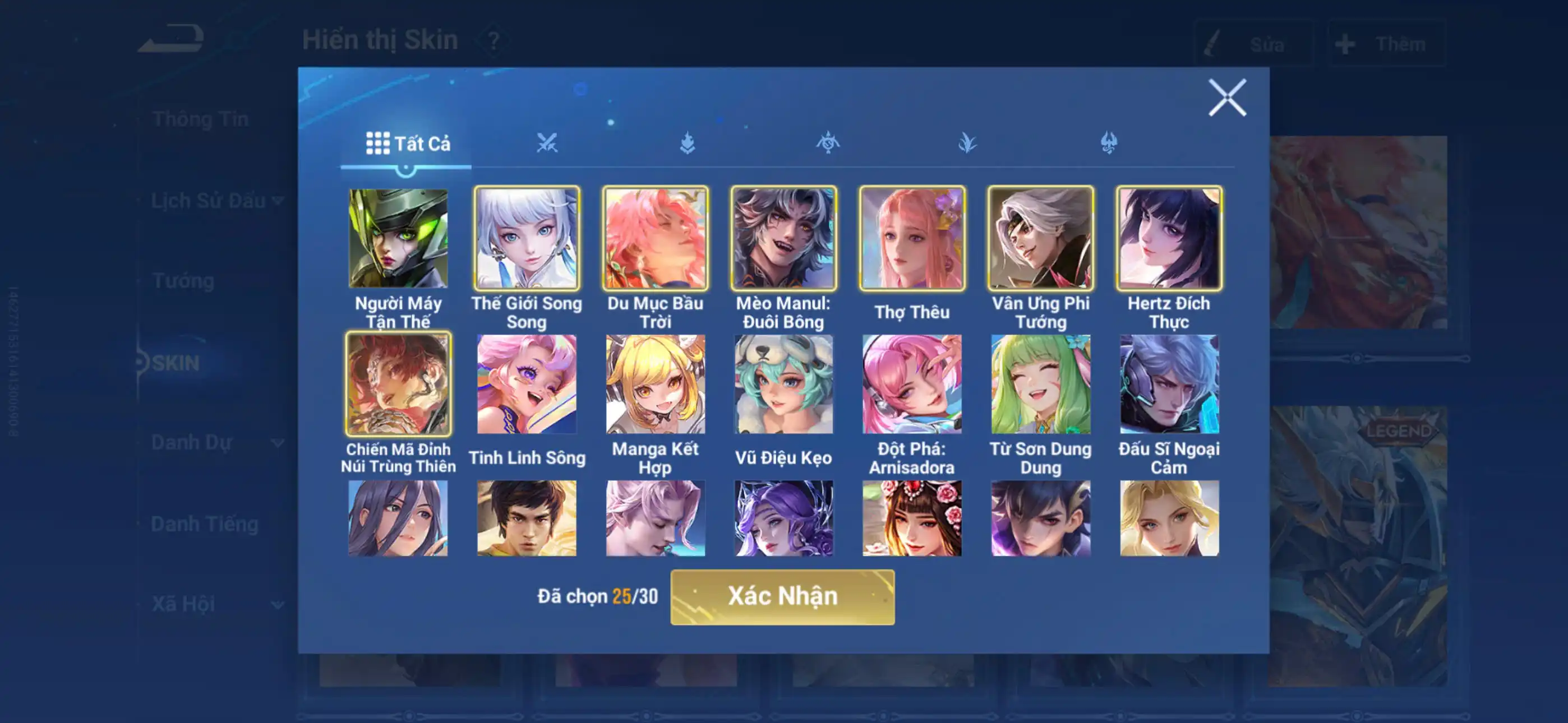Ảnh Acc glb infinite giao mail 3 flawess, 3 hợp tác AOT, SKIN legend limited có tuyển chọn