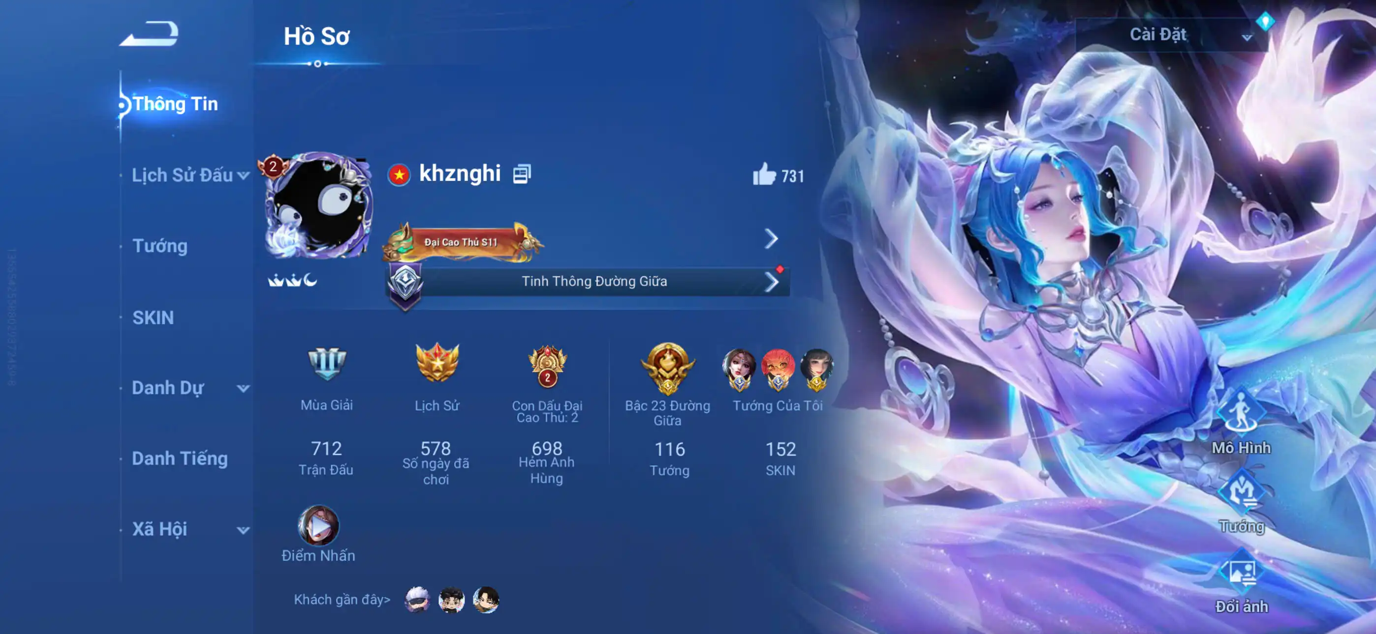 Acc glb infinite giao mail 1 đá điêu thuyền, 2 limited legend