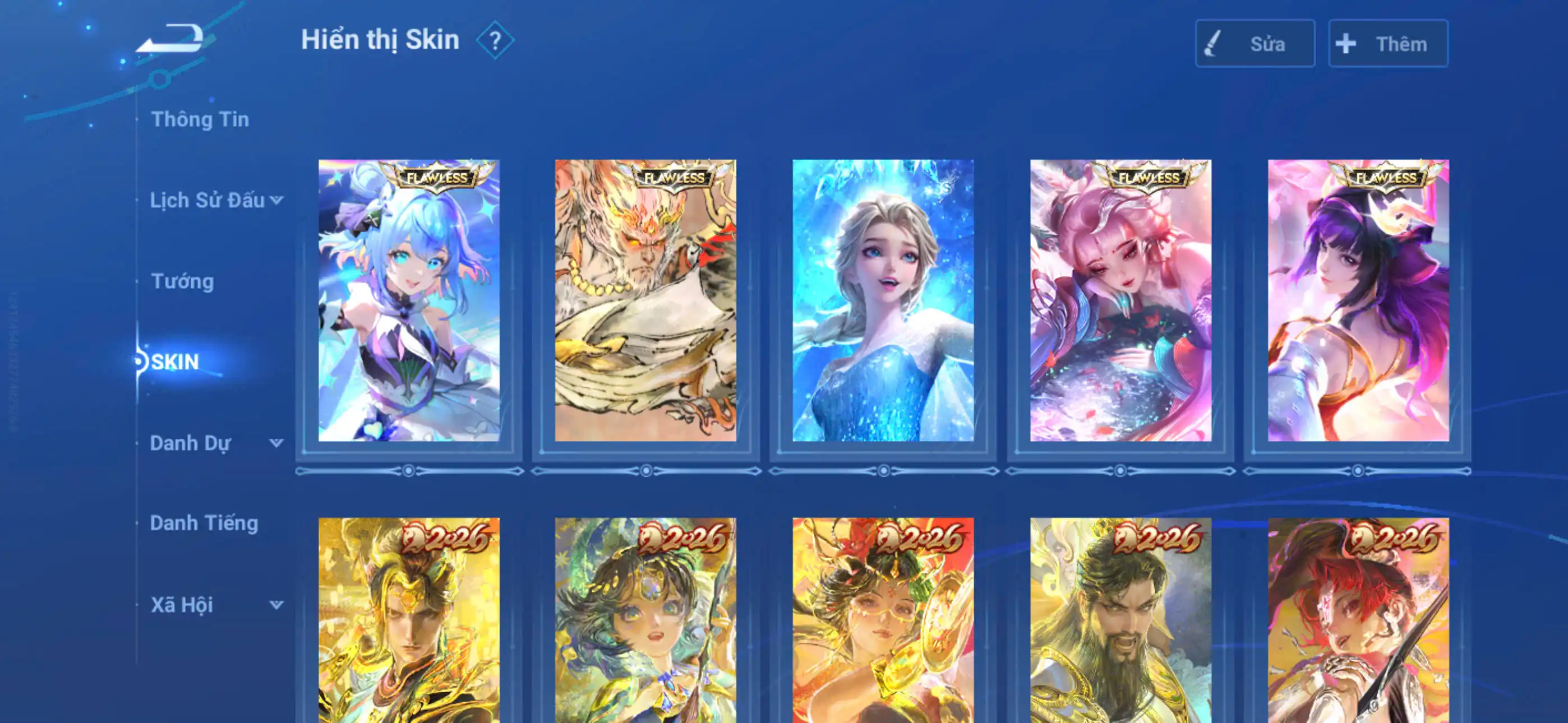 acc glb infinite giao mail 5 flawess, full tết 2026, nhiều skin truyền thuyết khác, 2 load nền, vòng đá 242