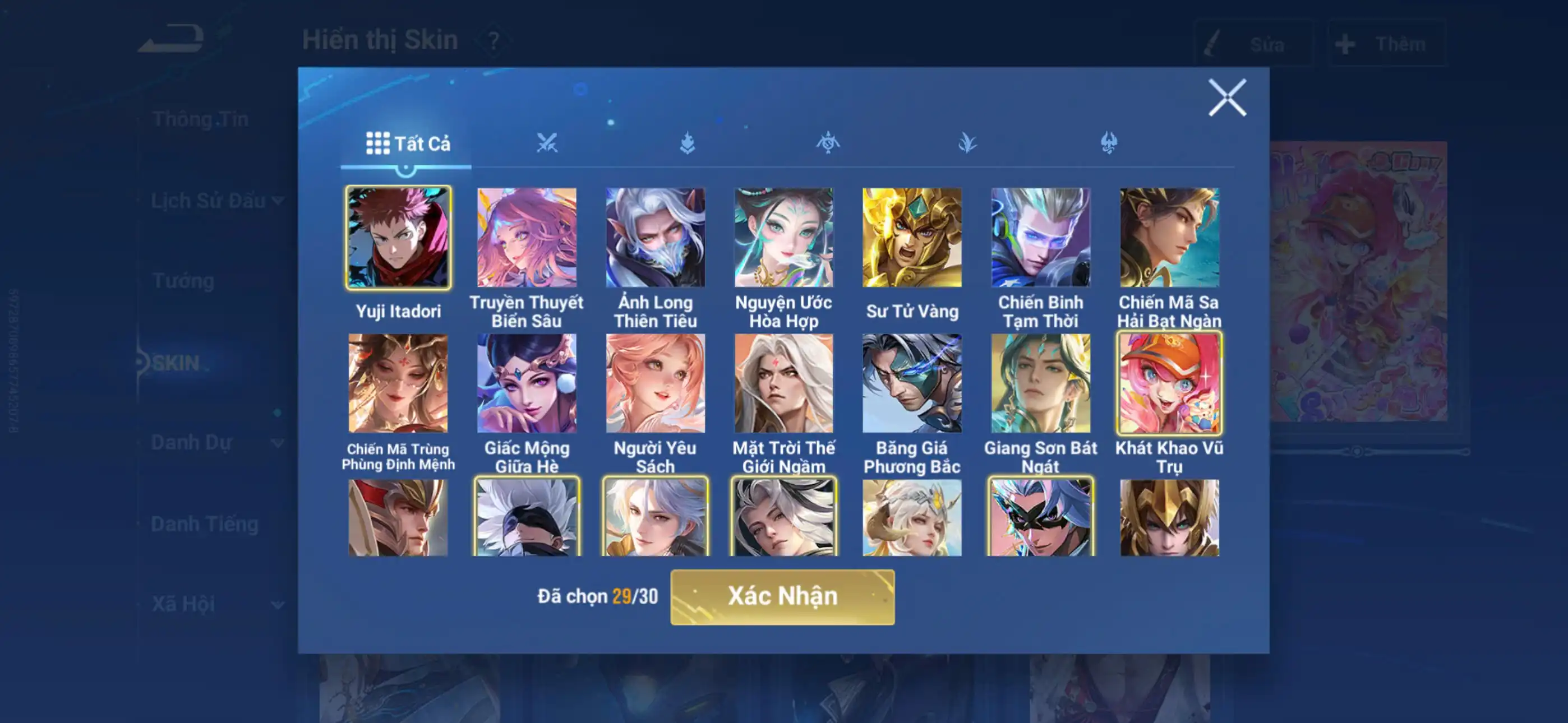 Ảnh Acc glb infinite giao mail Vip 10 408 skin 8 flawess, 5 mythic(1 skin lính), 11 skin hợp tác (hiếm) Siêu nhiều skin truyền thuyết limited  1 load nền