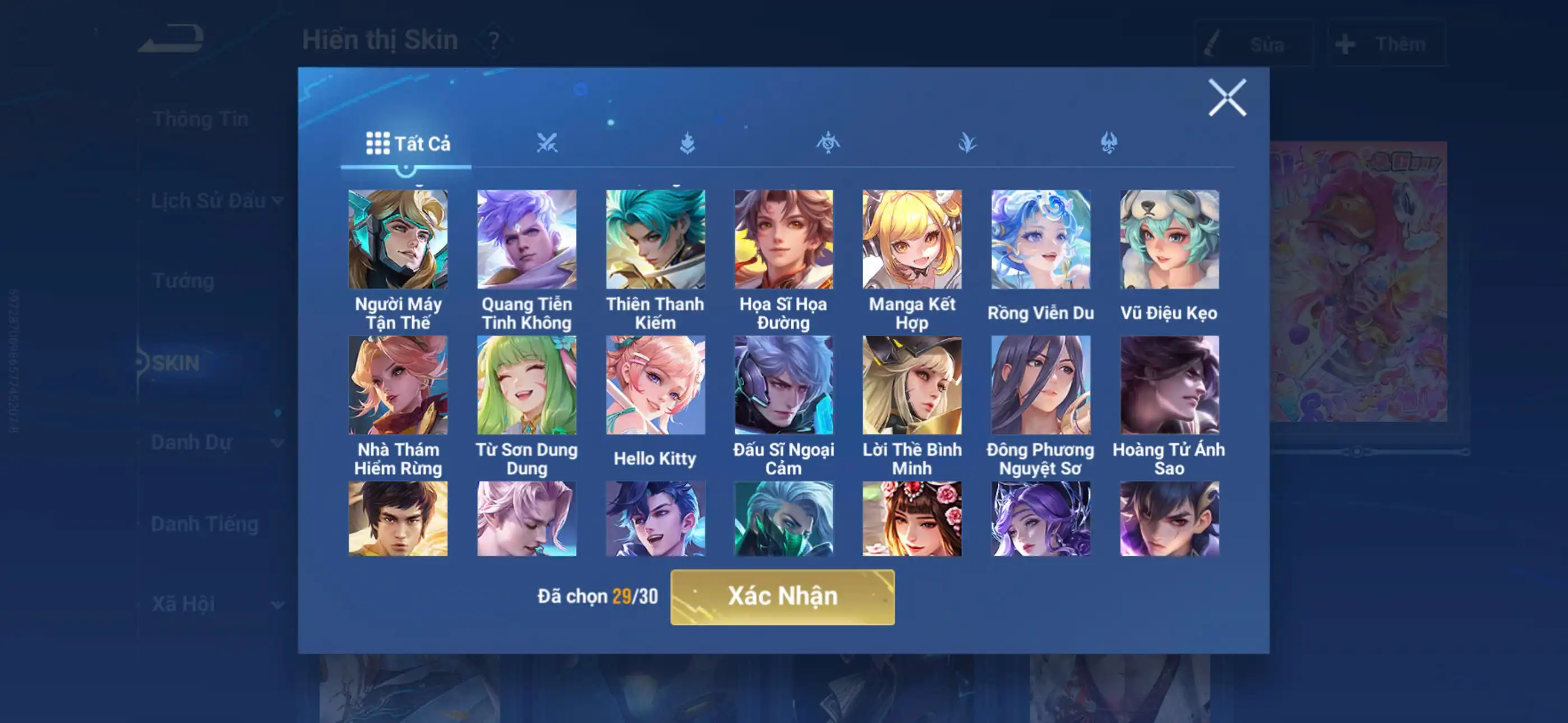 Ảnh Acc glb infinite giao mail Vip 10 408 skin 8 flawess, 5 mythic(1 skin lính), 11 skin hợp tác (hiếm) Siêu nhiều skin truyền thuyết limited  1 load nền
