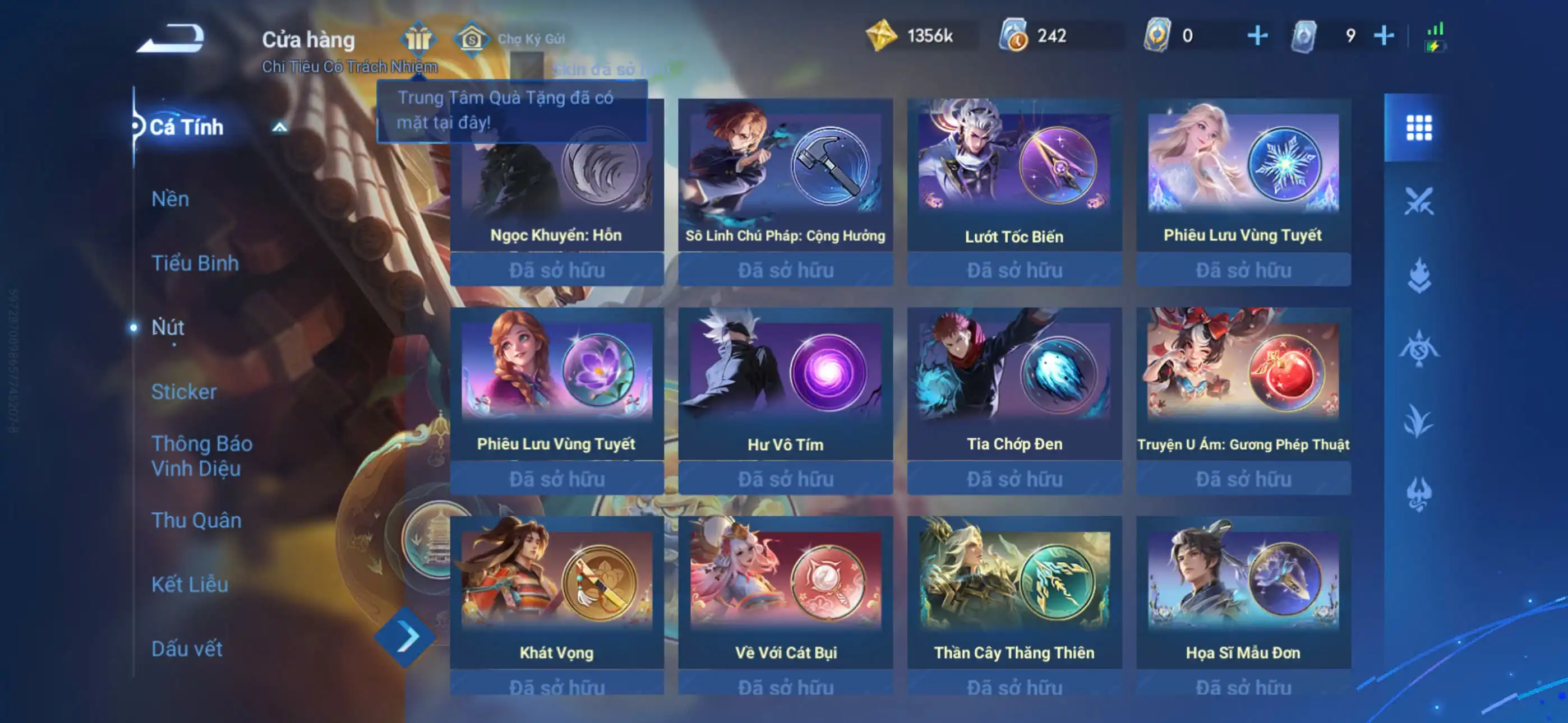 Ảnh Acc glb infinite giao mail Vip 10 408 skin 8 flawess, 5 mythic(1 skin lính), 11 skin hợp tác (hiếm) Siêu nhiều skin truyền thuyết limited  1 load nền